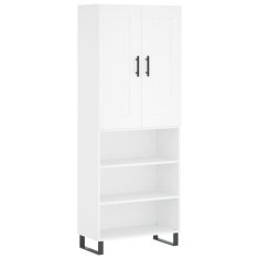 Vidaxl Skříň highboard bílá 69,5 x 34 x 180 cm kompozitní dřevo