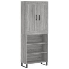 Vidaxl Skříň highboard šedá sonoma 69,5 x 34 x 180 cm kompozitní dřevo