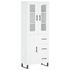 Greatstore Skříň highboard bílá 69,5 x 34 x 180 cm kompozitní dřevo