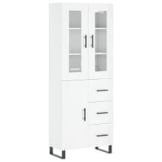 Vidaxl Skříň highboard lesklá bílá 69,5 x 34 x 180 cm kompozitní dřevo