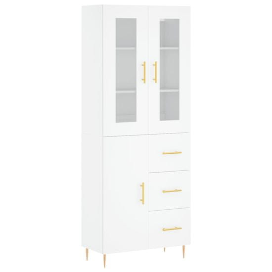 Vidaxl Skříň highboard bílá 69,5 x 34 x 180 cm kompozitní dřevo