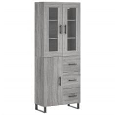 Vidaxl Skříň highboard šedá sonoma 69,5 x 34 x 180 cm kompozitní dřevo