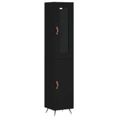 Vidaxl Skříň highboard černá 34,5 x 34 x 180 cm kompozitní dřevo