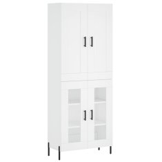 Vidaxl Skříň highboard bílá 69,5 x 34 x 180 cm kompozitní dřevo