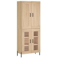 Vidaxl Skříň highboard dub sonoma 69,5 x 34 x 180 cm kompozitní dřevo