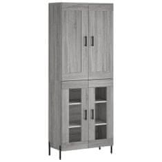 Vidaxl Skříň highboard šedá sonoma 69,5 x 34 x 180 cm kompozitní dřevo