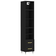 Vidaxl Skříň highboard černá 34,5 x 34 x 180 cm kompozitní dřevo