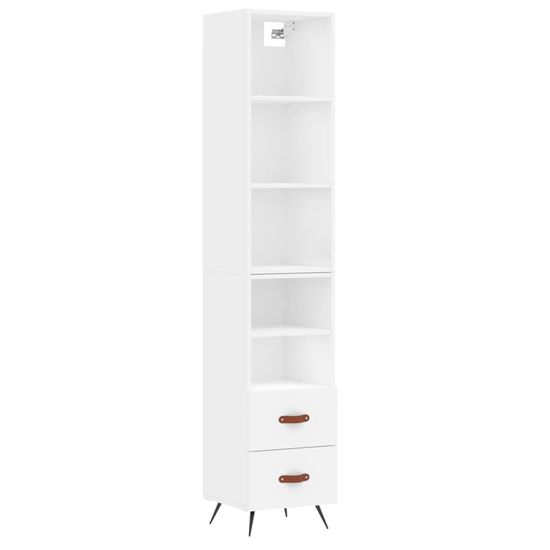 Vidaxl Skříň highboard bílá 34,5 x 34 x 180 cm kompozitní dřevo