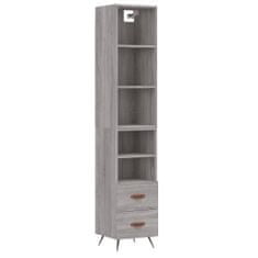 Vidaxl Skříň highboard šedá sonoma 34,5 x 34 x 180 cm kompozitní dřevo