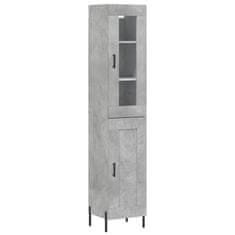 Greatstore Skříň highboard betonově šedá 34,5x34x180 cm kompozitní dřevo