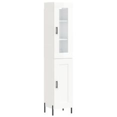 Vidaxl Skříň highboard bílá s vysokým leskem 34,5x34x180 cm kompozit