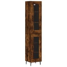 Greatstore Skříň highboard kouřový dub 34,5 x 34 x 180 cm kompozitní dřevo