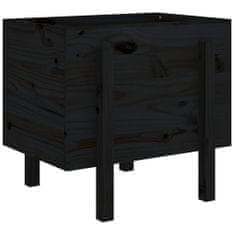 Vidaxl Zahradní truhlík černý 62 x 50 x 57 cm masivní borové dřevo