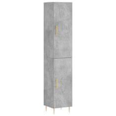 Vidaxl Skříň highboard betonově šedá 34,5x34x180 cm kompozitní dřevo