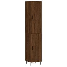 Vidaxl Skříň highboard hnědý dub 34,5 x 34 x 180 cm kompozitní dřevo