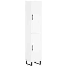 Greatstore Skříň highboard bílá 34,5 x 34 x 180 cm kompozitní dřevo