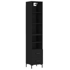 Vidaxl Skříň highboard černá 34,5 x 34 x 180 cm kompozitní dřevo