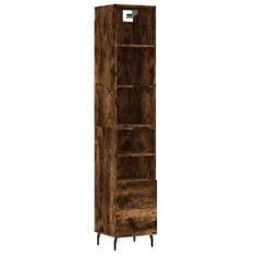 Vidaxl Skříň highboard kouřový dub 34,5 x 34 x 180 cm kompozitní dřevo