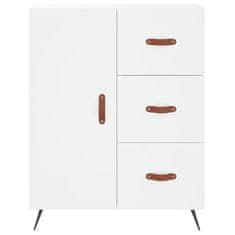 Greatstore Skříň highboard bílá 69,5 x 34 x 180 cm kompozitní dřevo