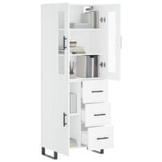 Greatstore Skříň highboard bílá 69,5 x 34 x 180 cm kompozitní dřevo