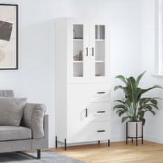 Greatstore Skříň highboard bílá 69,5 x 34 x 180 cm kompozitní dřevo