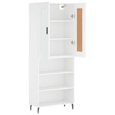 Greatstore Skříň highboard bílá 69,5 x 34 x 180 cm kompozitní dřevo