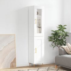 Greatstore Skříň highboard bílá 34,5 x 34 x 180 cm kompozitní dřevo