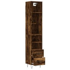 Greatstore Skříň highboard kouřový dub 34,5 x 34 x 180 cm kompozitní dřevo