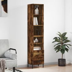 Greatstore Skříň highboard kouřový dub 34,5 x 34 x 180 cm kompozitní dřevo