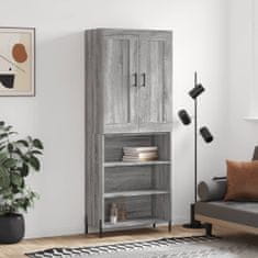 Greatstore Skříň highboard šedá sonoma 69,5 x 34 x 180 cm kompozitní dřevo