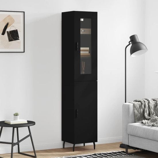 Vidaxl Skříň highboard černá 34,5 x 34 x 180 cm kompozitní dřevo