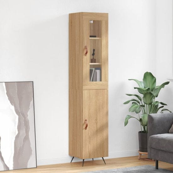 Vidaxl Skříň highboard dub sonoma 34,5 x 34 x 180 cm kompozitní dřevo