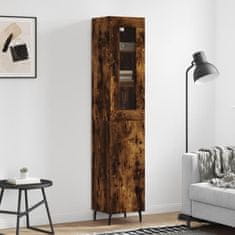 Greatstore Skříň highboard kouřový dub 34,5 x 34 x 180 cm kompozitní dřevo