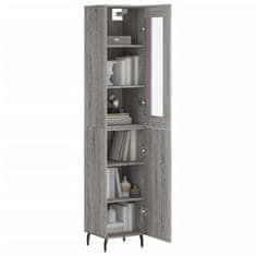 Greatstore Skříň highboard šedá sonoma 34,5 x 34 x 180 cm kompozitní dřevo