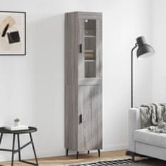 Greatstore Skříň highboard šedá sonoma 34,5 x 34 x 180 cm kompozitní dřevo