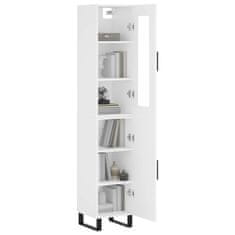 Greatstore Skříň highboard bílá 34,5 x 34 x 180 cm kompozitní dřevo