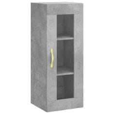 Greatstore Skříň highboard betonově šedá 34,5x34x180 cm kompozitní dřevo