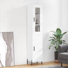 Greatstore Skříň highboard bílá 34,5 x 34 x 180 cm kompozitní dřevo