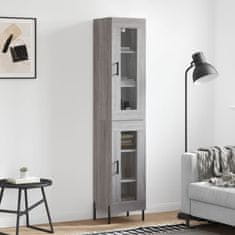 Greatstore Skříň highboard šedá sonoma 34,5 x 34 x 180 cm kompozitní dřevo