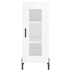 Vidaxl Skříň highboard bílá s vysokým leskem 34,5x34x180 cm kompozit