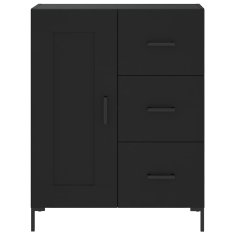 Vidaxl Skříň highboard černá 69,5 x 34 x 180 cm kompozitní dřevo