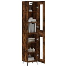 Greatstore Skříň highboard kouřový dub 34,5 x 34 x 180 cm kompozitní dřevo