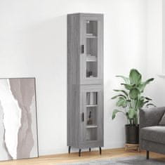 Greatstore Skříň highboard šedá sonoma 34,5 x 34 x 180 cm kompozitní dřevo