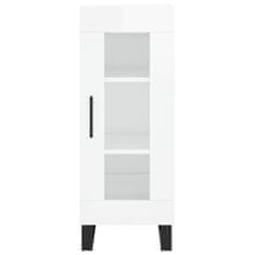 Greatstore Skříň highboard bílá s vysokým leskem 34,5x34x180 cm kompozit