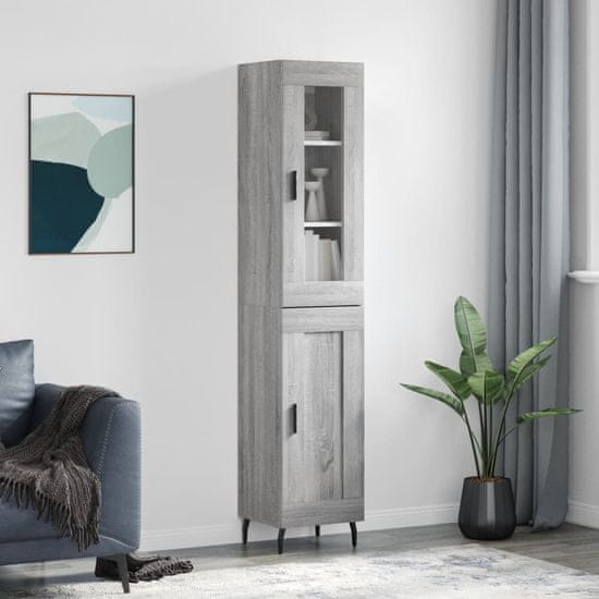 Vidaxl Skříň highboard šedá sonoma 34,5 x 34 x 180 cm kompozitní dřevo