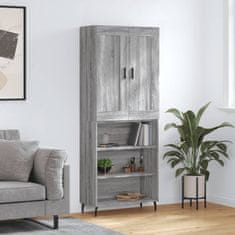 Vidaxl Skříň highboard šedá sonoma 69,5 x 34 x 180 cm kompozitní dřevo