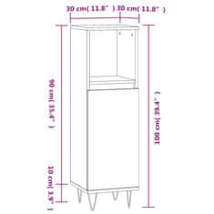 Vidaxl Koupelnová skříňka dub sonoma 30 x 30 x 100 cm kompozitní dřevo