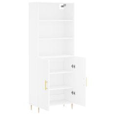 Greatstore Skříň highboard bílá 69,5 x 34 x 180 cm kompozitní dřevo