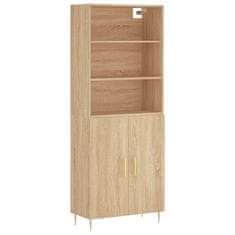 Vidaxl Skříň highboard dub sonoma 69,5 x 34 x 180 cm kompozitní dřevo