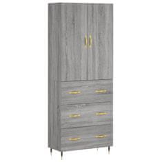 Vidaxl Skříň highboard šedá sonoma 69,5 x 34 x 180 cm kompozitní dřevo